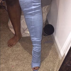 New Over the Knee Denim Boots